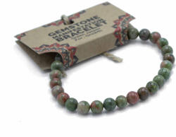 AWM Manifesztációs Drágakő Karkötő - Zöld Jáspis - Növekedés