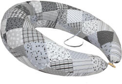 Scamp formázott gombosvégű párna - Grey Patchwork