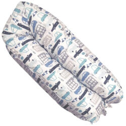 Wikids szoptatós párna HUZAT 180cm - Szürke / Menta autós