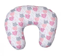 Wikids szoptatós párna HUZAT - Fehér - Rózsaszín / Szürke Elefántos