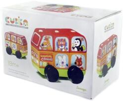 Cubika Fa állatos autó - piros - jatek21