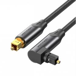  KÁBEL Toslink optikai, 3m, (90 fokos, alu, fekete), Vention (BKDBI)