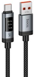 hoco. USB-A to USB-C kábel Hoco Display U148, 100W, 1.2m, fekete