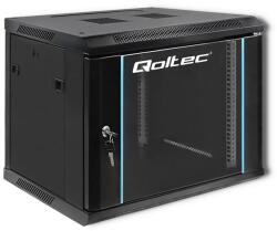 Qoltec 19" 9U Rack, Qoltec, 54463, Maximális statikus terhelhetőség: 70 kg, Üveg, üveggel zárt, szerverek, teletechnika, energia, ipar, üveg elülső ajtók zárral, nagy teherbírású kivitel, függesztett, 600 x 