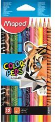 Maped "Color`Peps Animal", 12 különböző szín Színes ceruza készlet, háromszögletű (ET322122/ALL)
