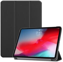Gigapack tabletvédő álló, bőr hatású, aktív flip, oldalra nyíló, trifold, asztali tartó, fekete, kompatibilis: Apple IPAD Air 11, 2025, / IPAD Air 2020, Air 4, / IPAD Air 11, 2024