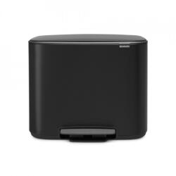 Brabantia Bo Pedálos szemetes, 3x11L, Matt Black