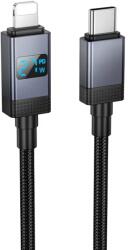 hoco. USB-C Lightning kábel Hoco X118 Kijelző, 27W, 1m, Fekete