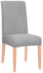 SPRINGOS Spandex konyhaszék huzat, dombornyomott kárpitmintával, szürke szín (HA-0050-1648)