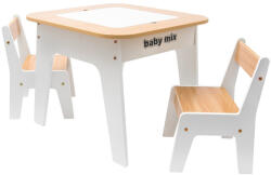 Baby Mix Gyerekasztal és szék Baby Mix Leaf Natural (2-58937)