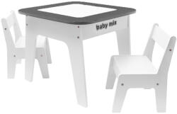 Baby Mix Gyerekasztal és szék Baby mix Leaf Grey (2-58936)