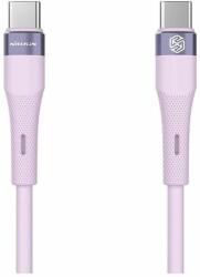Nillkin Кабел Nillkin Flowspeed Silicon, от USB C(м) към USB C(м), 1m, 60W, розов (NLK1399)