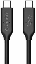 ORICO Кабел Orico U4C03-BK, от USB C 4.0(м) към USB C 4.0(м), 0.3m, 100W, черен, 8K@ 60Hz/4K@120Hz, 40 Gb/s (U4C03-BK)