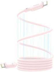 Baseus Кабел Baseus PicoGo Magnetic Liquid Silicone (P10376800411-00), от USB C(м) към USB C(м), 1m, 240W, розов, магнитен органайзер (P10376800411-00)