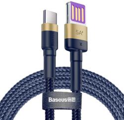 Baseus Кабел Baseus Cafule Quick Charge USB-C Cable (CATKLF-PV3), от USB A(м) към USB C(м), 1m, тъмносин (CATKLF-PV3 / 40789)