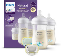 Philips Philips Avent, Natural, Response, set: 2 biberon 260 ml si 2 tetine ultra moi, 0-6 luni, SCD837/11