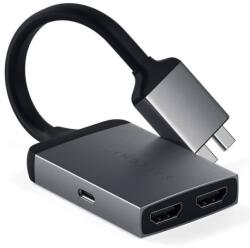 Satechi Преходник Satechi 41633, USB-C към Dual HDMI, поддръжка на 4K, сив