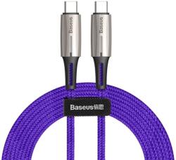 Baseus Кабел Baseus Water Drop USB-C to USB-C Cable (CATSD-K05), от USB C(м) към USB C(м), 2m, 60W, лилав (CATSD-K05 / 50023)