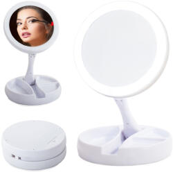  Kozmetikai Kerek Tükör LED Világítással - Fehér