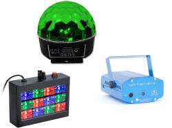  Party Set S9 & - 8211; Fényeffekt + lézer + stroboszkóp