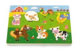 Viga Toys Puzzle Viga, cu sunete, Animale (51273_001)