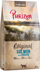 Purizon 2x6, 5kg Purizon Sterilised Adult lazac & csirke - gabonamentes száraz macskatáp