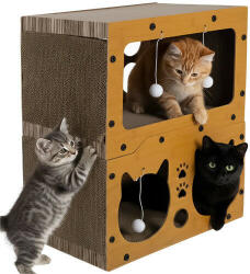  Cat scratching post - two-story house Purlov 27017