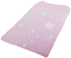  Puha Világítós Pléd Csillagokkal, Rózsaszín - 150x200 cm