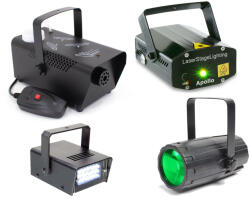  Party Set S5 & - 8211; Füstgép + lézer + stroboszkóp + fényeffekt