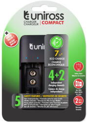 Uniross akkumulátor töltő AA/AAA/9V védelemmel (UCU009)