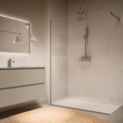 RONAL Perete de dus tip Walk-In, cu bara stabilizatoare, grigio corda mat, Ronal Easy STR4P One Color, Grigio Corda STR4P0806007 (STR4P0806007)