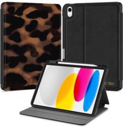  Tablettok iPad 2025 11 coll (iPad 11) - LAMANO párduc mintás smart case, ceruza tartóval