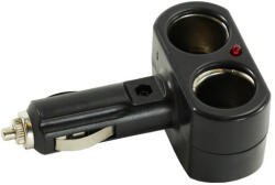 ALL Ride szivargyújtó elosztó kettes - pipa alakú - 12/24V