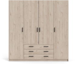 Tvilum Natúr színű ruhásszekrény tölgyfa dekorral 196x200 cm Sprint - Tvilum