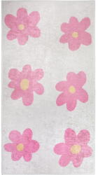 Vitaus Rózsaszín-elefántcsont színű mosható gyerek szőnyeg 80x150 cm Cute Flowers Pink - Vitaus