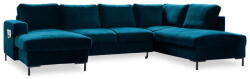 Miuform Petróleumkék bársony kinyitható sarokkanapé (jobb oldali) Lofty Lilly - Miuform - bonami - 564 960 Ft