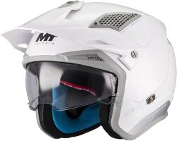 MT Helmets Cască de motocicletă trial deschisă MT District SV S Soul A2 alb-gri (MT1345C96A21)