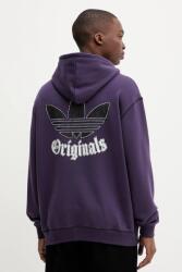 Adidas pamut melegítőfelső Grfx Hoodie - lila S