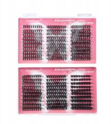  580 db műszempilla, Omelivon, Diy tincses szempillák, mix 20D-80D, 8-16mm