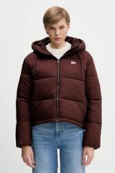 Tommy Jeans rövid kabát - barna S - answear - 62 990 Ft