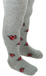 YOCLUB Harisnyanadrág, pamut, szíves, szürke, Size 104/110, ABS-sel