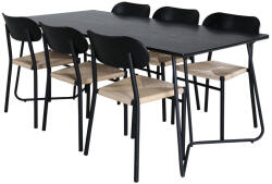  Étkezőgarnitúra Dallas 2716 (Fekete + Világosbarna)