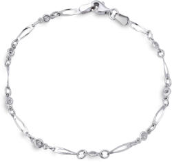  14 karátos fehérarany köves karkötő - 19 cm / 3 mm (AU14151) AU14151