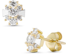  14 karátos sárga- és fehér arany fülbevaló (AU14136) AU14136