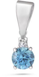  14 karátos fehérarany medál óceánkék kővel (AU14148) AU14148