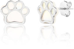  Ezüst tappancs fülbevaló gyöngyházzal (AG28636) E-DS0020