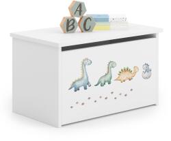  Ladă de jucării Daria albă cu imprimeu Dinozauri