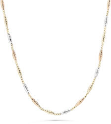  14 karátos háromszínű arany nyaklánc - 42-45 cm / 3 mm (AU14132) AU14132