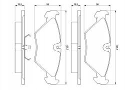 Bosch 0 986 461 766 Féktárcsa betét készlet, ha