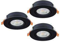 EGLO Barranco fekete LED mennyezetbe építhető lámpa szett (EG-902265) LED 3 izzós IP20 (902265)